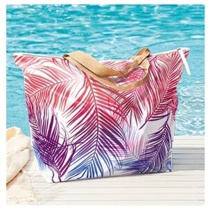 YVES ROCHER LEAF PRINT TOTEBAG - MULTI COLOR (NEW WITH TAGS)